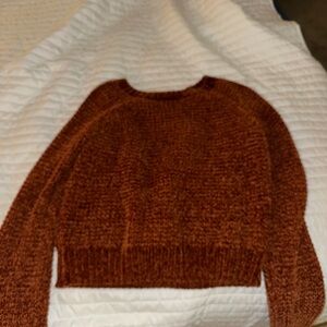 Altar’s State Brown Crop Knit Sweater